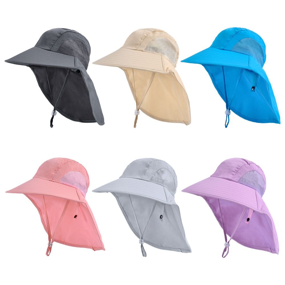 Sun Hat Wide Brim - Sunscreen Boy Girl Beach Cap Children