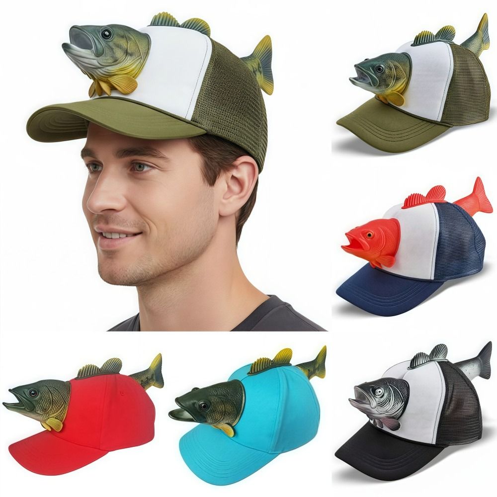 Funny 3D Fish Animal Trucker H - Trucker Cap Mesh ulasan dan harga