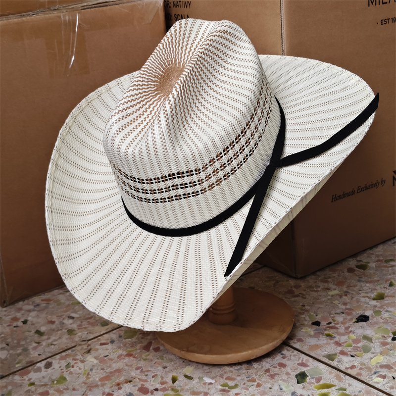 Cowboy Hat Colorful Rolled Cuf - Cowboy Hat Straw ulasan dan harga
