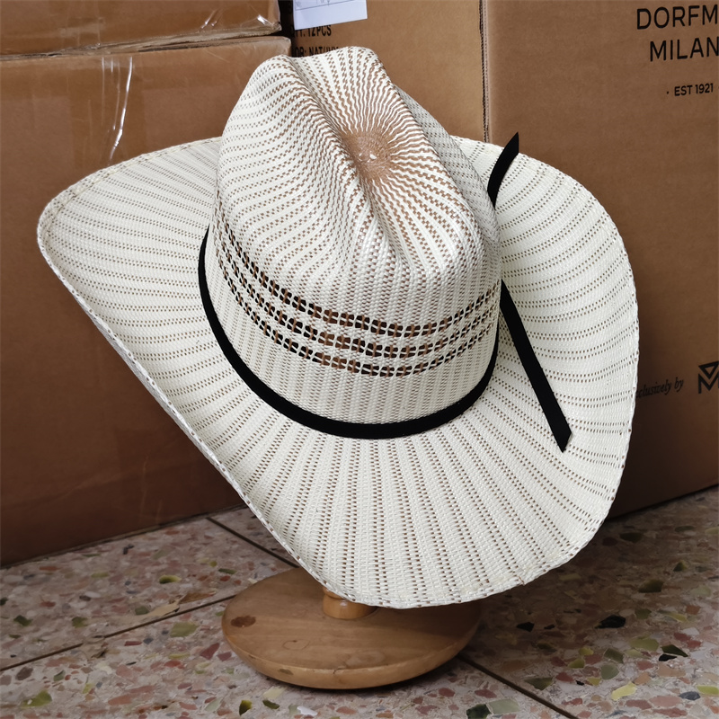 Cowboy Hat Colorful Rolled Cuf - Cowboy Hat Straw ulasan dan harga
