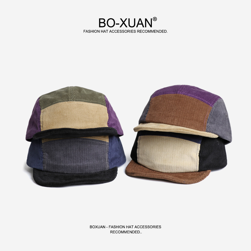 Retro Short-brimmed Corduroy B - Corduroy Cap 5 Panel ulasan dan harga