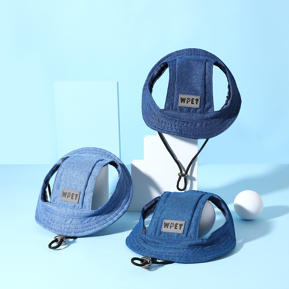 Washed Denim Pet Dog Sun Hat A - Running Cap Lightweight ulasan dan harga